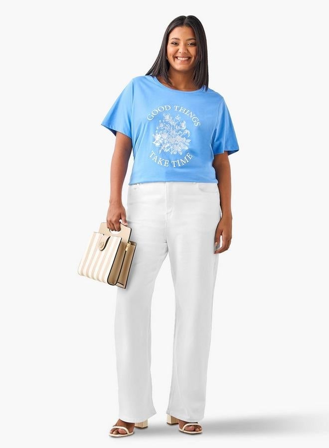  أولا بوبكن تيشيرت بطباعة جرافيك مقاس كبير من أولا بوبكن - Image 2